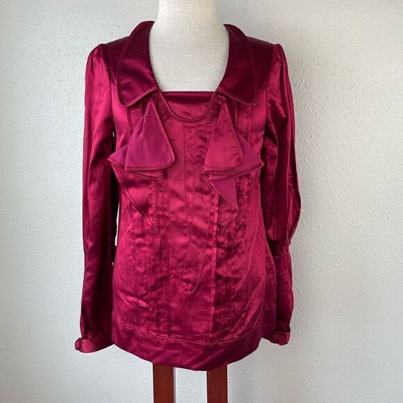 BCBGMaxAzria Tops - NWT BCBG MaxAzria Silk Blend Blouse Top Size S